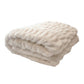 Folded ruched plush blanket on white, cream tone, for the Beige 100x150cm blanket option