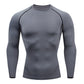 Gray long sleeve compression shirt, variant photo for size XXL