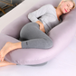 J-shaped pregnant woman pillow support