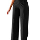 Side angle of the straight leg pant showing the line from hip to hem