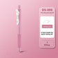 Pink retractable gel pen on a matching background, labeled Smoked rose, Smoked Rose 1pc