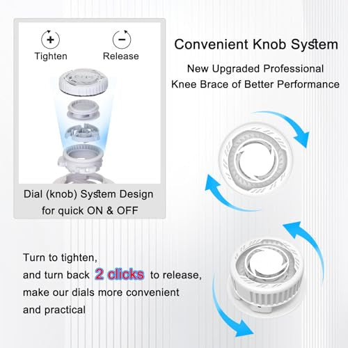 Compression knee brace fastened with hook and loop side straps