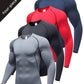 4-pack black, red, gray and navy compression shirts, variant photo for size XXL