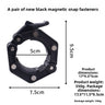 Black magnetic buckles pair