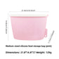 Reusable pink silicone food storage bag, 800ml size, standing sealed upright