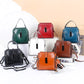 Genuine Leather Crossbody Bucket Bag Vintage Style Shoulder Purse