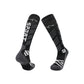 High tube sport ski socks with knit grip zones and a cushioned sole in a colourway pair