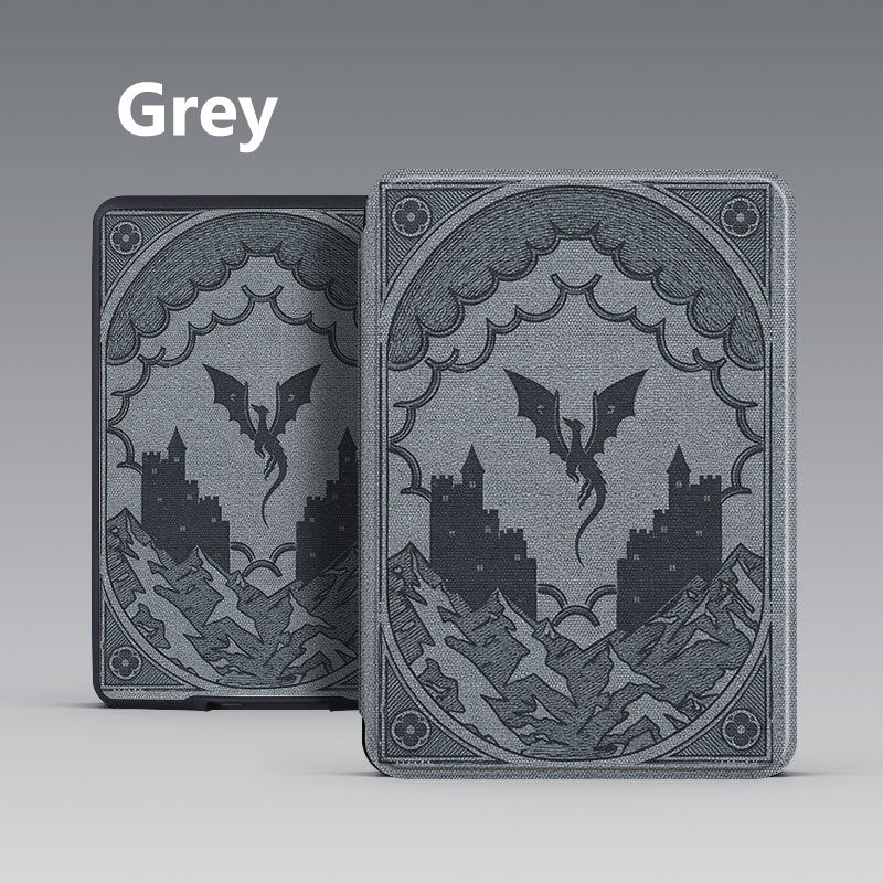 E-Reader Protective Leather Cover | scale reference with hand