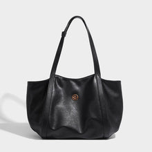 Women's Smooth Vegan Leather Shoulder Tote Bag