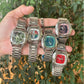 Retro Dual Display Quartz Watch | side profile detail close up