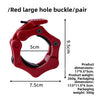 Red large hole buckle pair