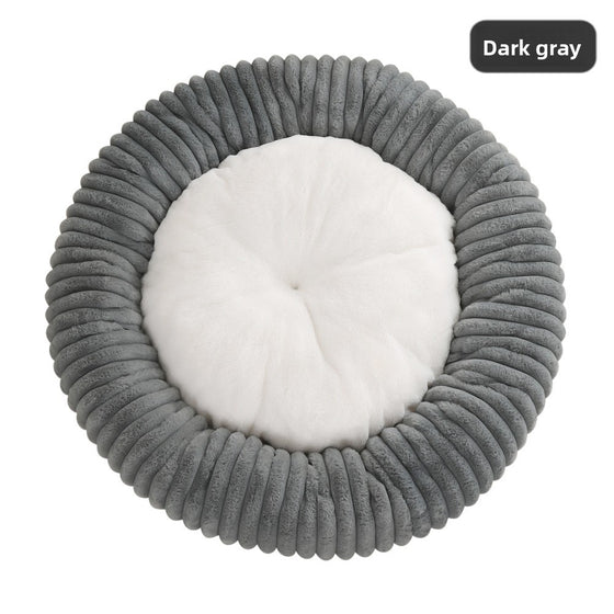Plush Round Pet Bed