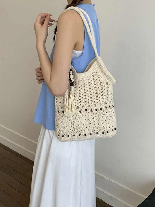 Woven Cotton Underarm Shoulder Bag