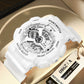 Watch held up by a child showing the lit dial proudly