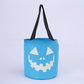 Halloween candy bucket in canvas with an open top and two sewn fabric handles