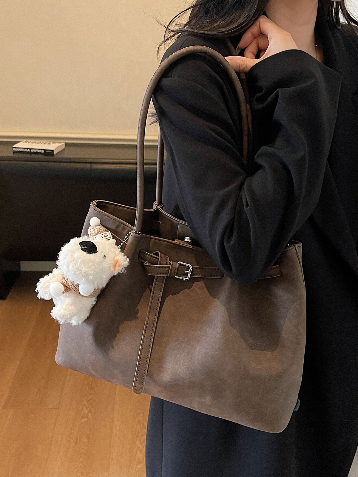 Suede Tote