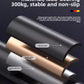 Black aluminum walking cane with ergonomic T handle and single rubber tip front view