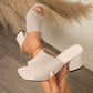Womens High Heel Slip On Sandals