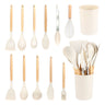 Beige / 12-Pcs Silicone Cookware Set 700g