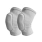 Gray dance knee pads with sponge pad, pair on white background, size L variant