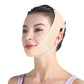 Close view of the ear opening and adjustable crown strap of the chin wrap