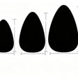 Teardrop Black L 10pcs