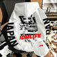 Back view of the JDM drift racing hoodie showing two sports cars and a red JDMLIFE print