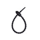 Tadpole silicone tie looped around a wrist to show how flexible the strap is