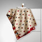 Double Sided Heart Pattern Womens Scarf