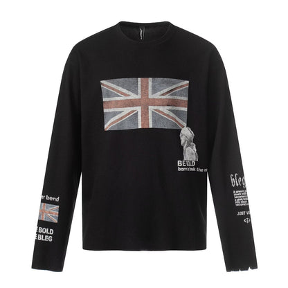 Geometric Print Long Sleeve T-Shirt