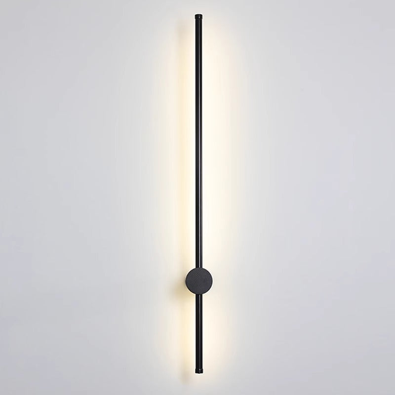 Rotatable smart wall lamp mounted on a flat interior wall
