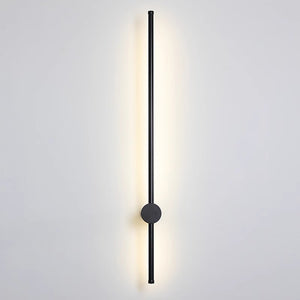 Rotatable smart wall lamp mounted on a flat interior wall