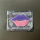 Purple and pink hydrogel jelly lip mask patch in clear packaging