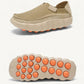 Slip on sneaker with elastic gore panel and heel pull tab