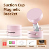 Mobile Phone Vacuum Suction Cup Holder Foldable Desk Stand for Iphone Android Kitchen Lazy Vacuum Double Sided Magnetic Bracket - Pink