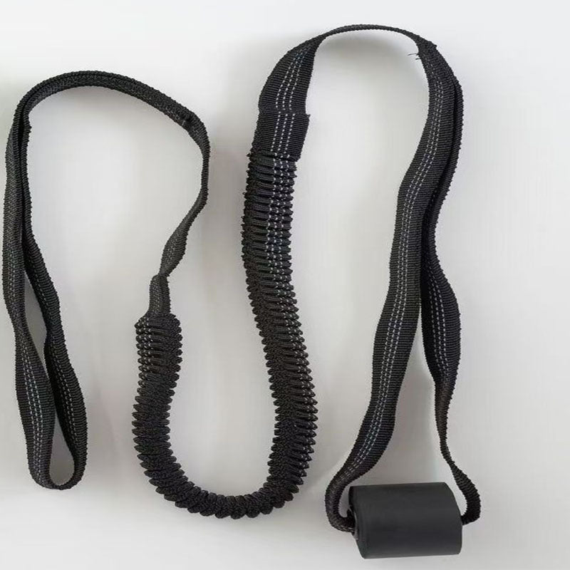 Dog treat dispensing chew balls on tug ropes shown in several colors