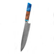 Blue handle chefs knife