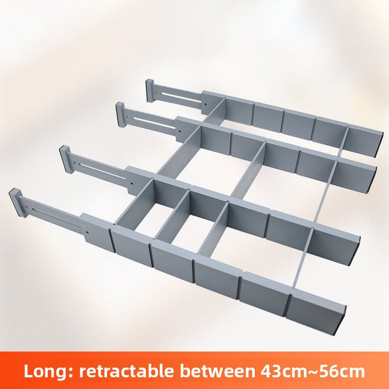 Set of bamboo drawer dividers with wooden dowel pegs