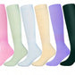 Knee high graduated compression sport socks displayed as a colour assortment