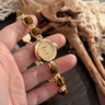 Tiger eye stone gold surface