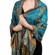 Cashew flower scarf-hole blue