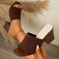 Womens High Heel Slip On Sandals