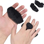 Adjustable hand grip strengthener with knurled handle on a wooden desk