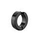 Black clip on ear cuff for the Black option, a wide C shaped ring with a hinge and a glossy dark face