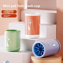 Manual Pet Paw Washer Cup with Removable Bristle Insert