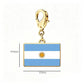 Stainless Steel National Flag Pendant Bracelet