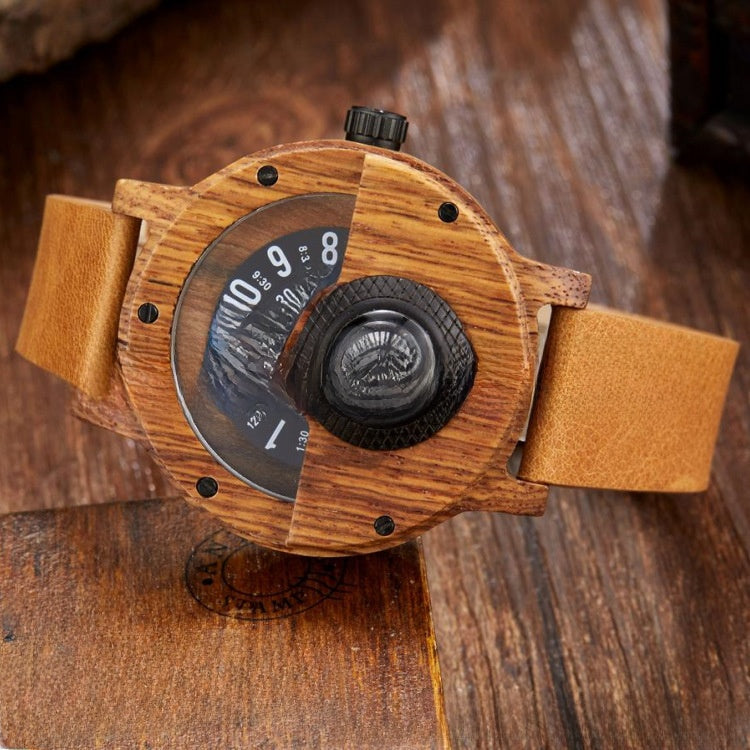 Multifunction Compass Wooden Watch | styled in a neutral setting