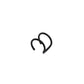 Steel ear cuffs with rounded ball detail where the two lines meet