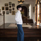 Straight-leg loose jeans