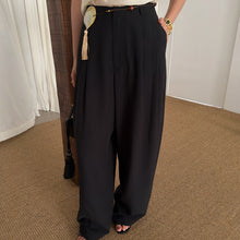 Womens High Waist Wide Leg Linen Pants
